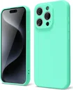 Apple iPhone 15 Pro Hoesje Camera Bescherming Dun TPU Back Cover Blauw