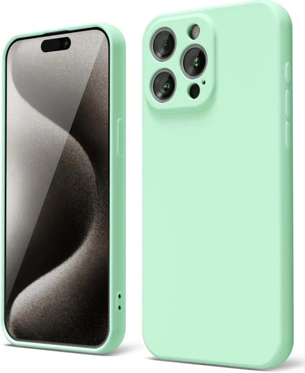 Apple iPhone 15 Pro Max Hoesje met Camera Bescherming Dun TPU Blauw afbeelding 1