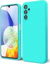 Samsung Galaxy A14 Hoesje Camera Bescherming Dun TPU Back Cover Blauw