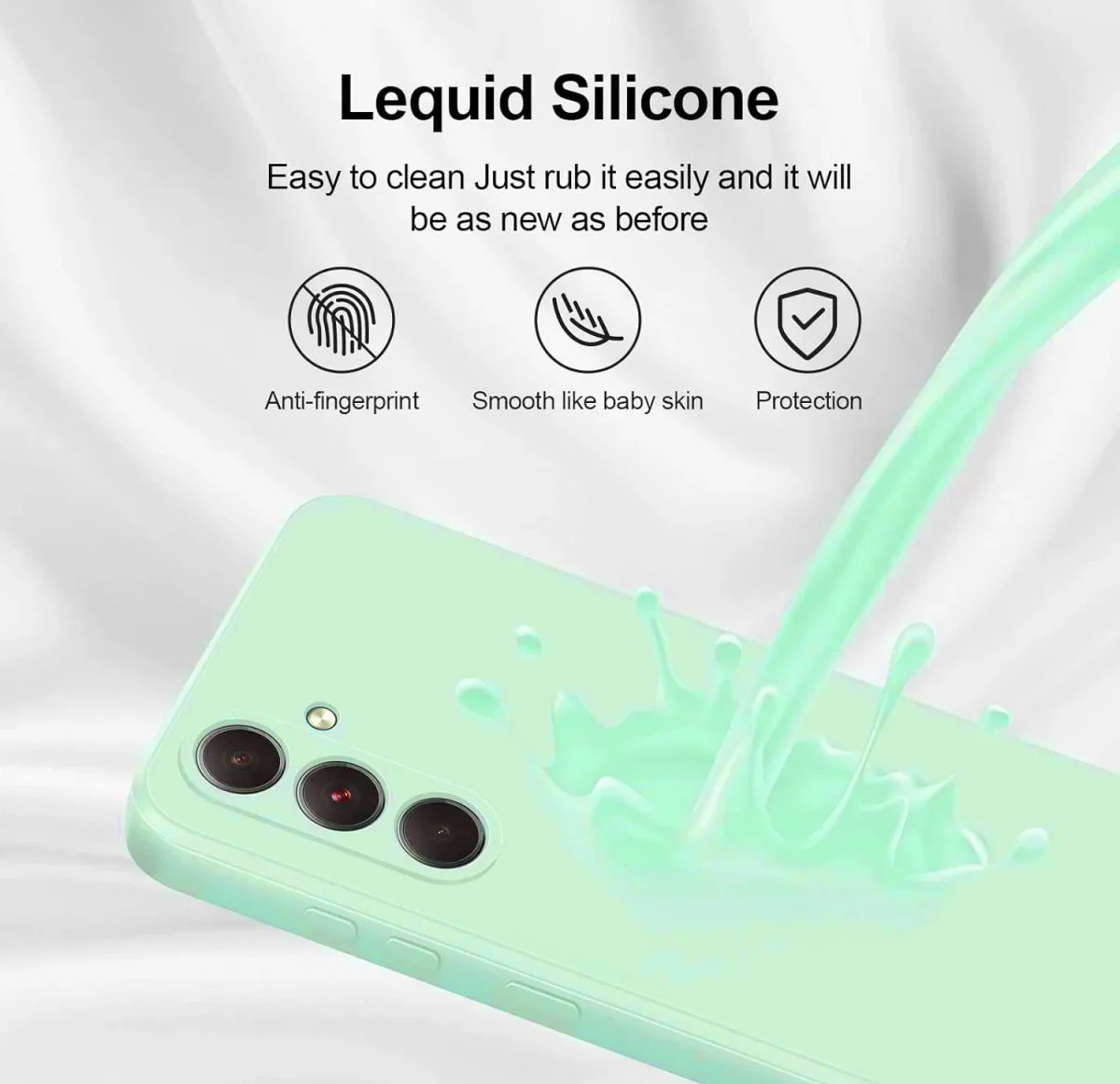 Samsung Galaxy A54 Hoesje Camera Bescherming Dun TPU Back Cover Blauw afbeelding 5