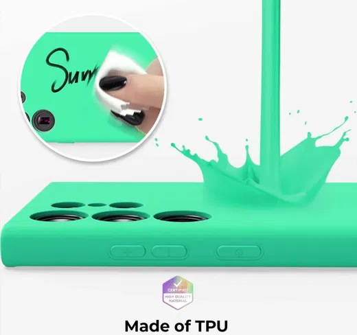 Samsung Galaxy S22 Ultra Hoesje met Camera Bescherming Dun TPU Blauw afbeelding 3