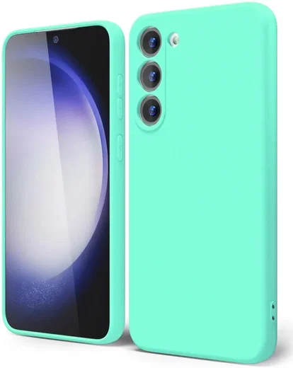 Samsung Galaxy S23 Hoesje Camera Bescherming Dun TPU Back Cover Blauw afbeelding 1