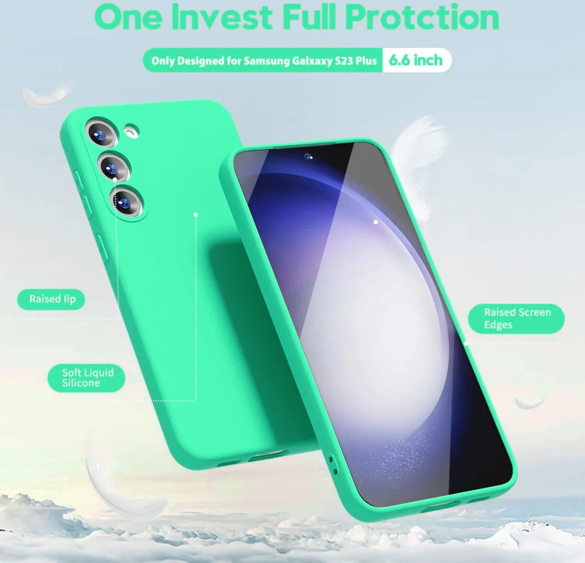 Samsung Galaxy S23 Plus Hoesje met Camera Bescherming Dun TPU Blauw afbeelding 2
