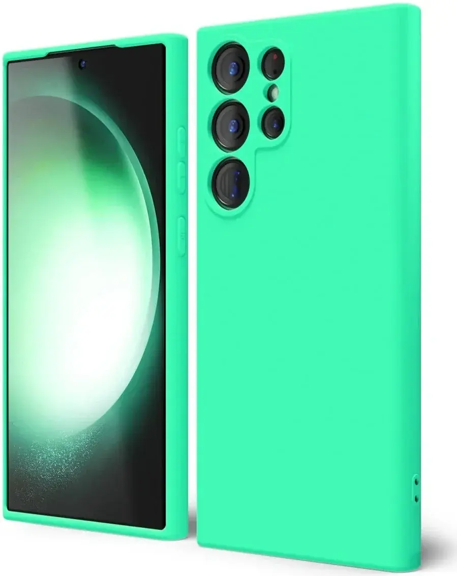 Samsung Galaxy S23 Ultra Hoesje met Camera Bescherming Dun TPU Blauw afbeelding 1