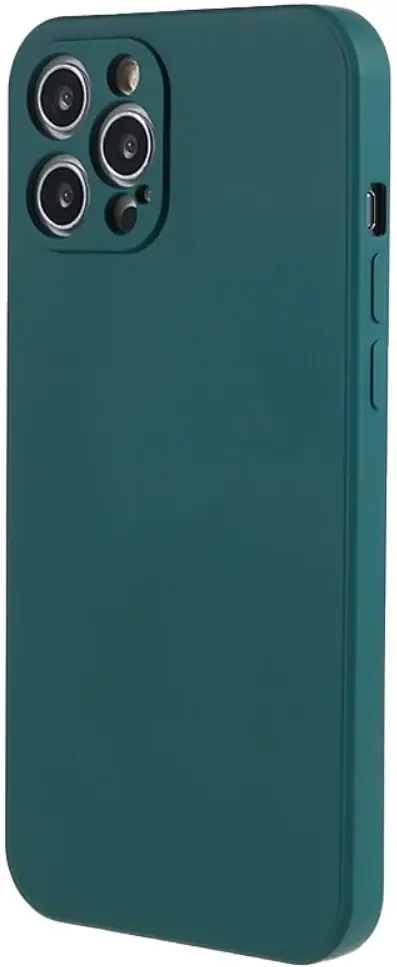 Apple iPhone 12 Pro Hoesje met Camera Bescherming Dun TPU Donkergroen afbeelding 1