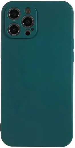 Apple iPhone 12 Pro Hoesje met Camera Bescherming Dun TPU Donkergroen afbeelding 2