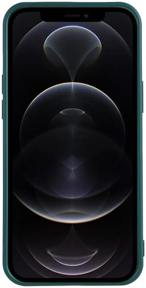 Apple iPhone 12 Pro Hoesje met Camera Bescherming Dun TPU Donkergroen afbeelding 4