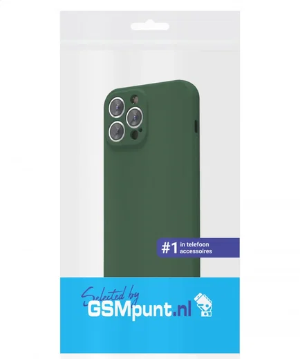 Apple iPhone 13 Pro Max Hoesje Camera Bescherming Dun TPU Donkergroen afbeelding 7