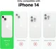 Apple iPhone 14 Hoesje met Camera Bescherming Dun TPU Donkergroen afbeelding 6