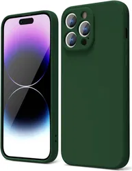 Apple iPhone 14 Pro Max Hoesje Camera Bescherming Dun TPU Donkergroen afbeelding