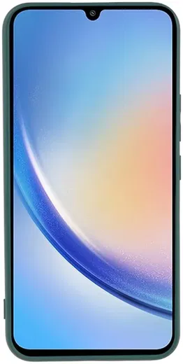 Samsung Galaxy A34 Hoesje met Camera Bescherming Dun TPU Donkergroen afbeelding 3