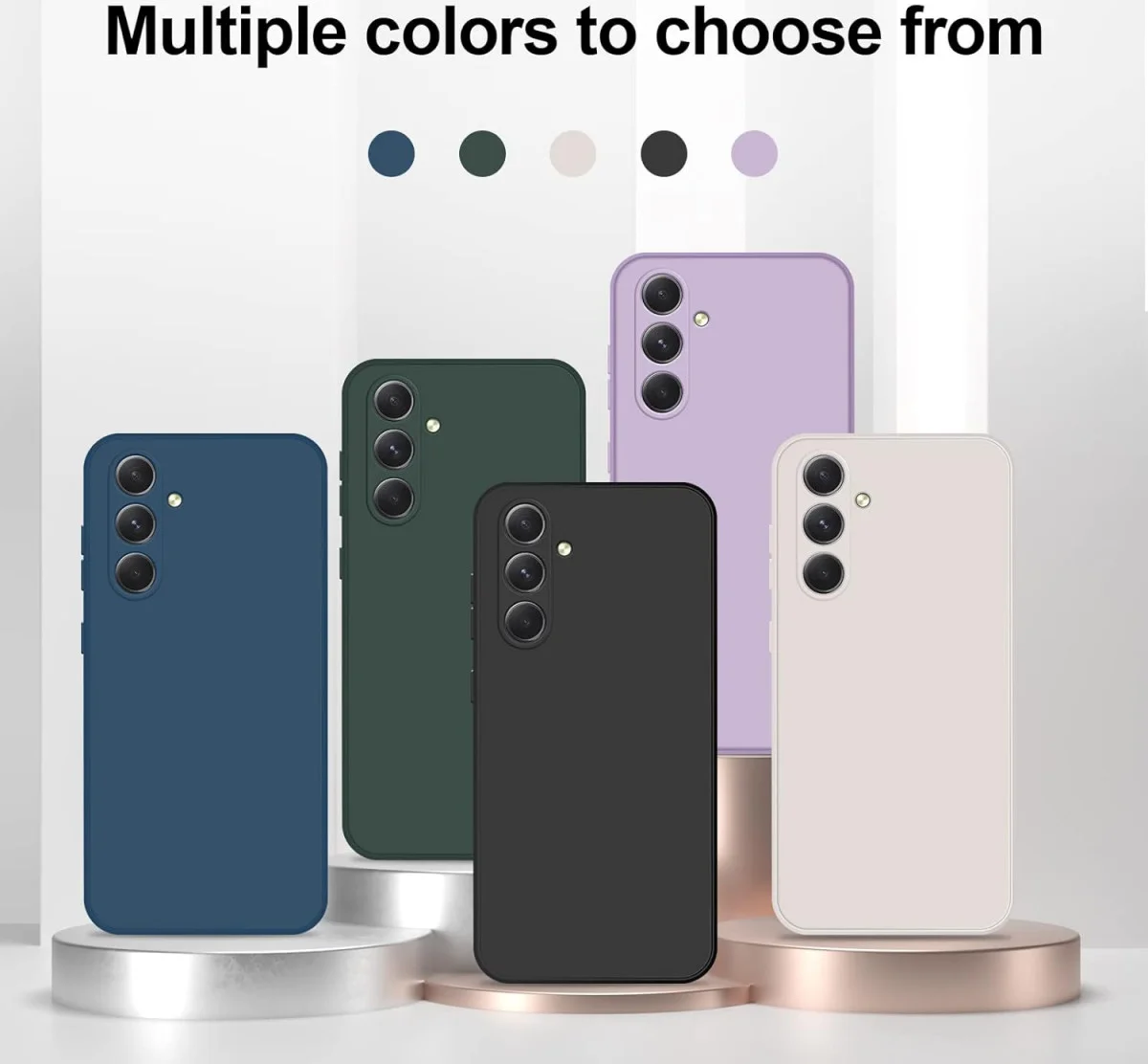 Samsung Galaxy A54 Hoesje met Camera Bescherming Dun TPU Donkergroen afbeelding 7