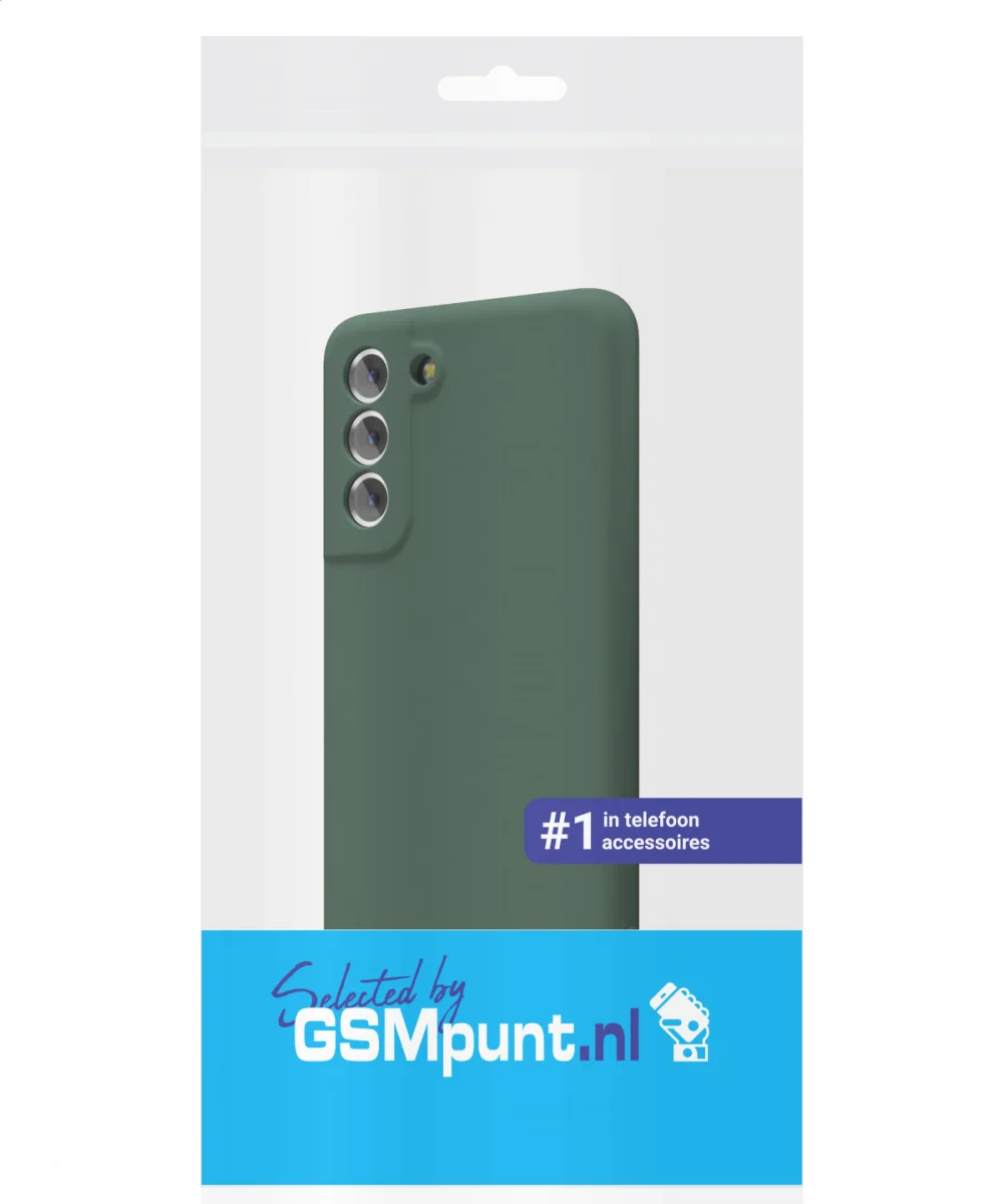 Samsung Galaxy S21 FE Hoesje Camera Bescherming Dun TPU Donkergroen afbeelding 7