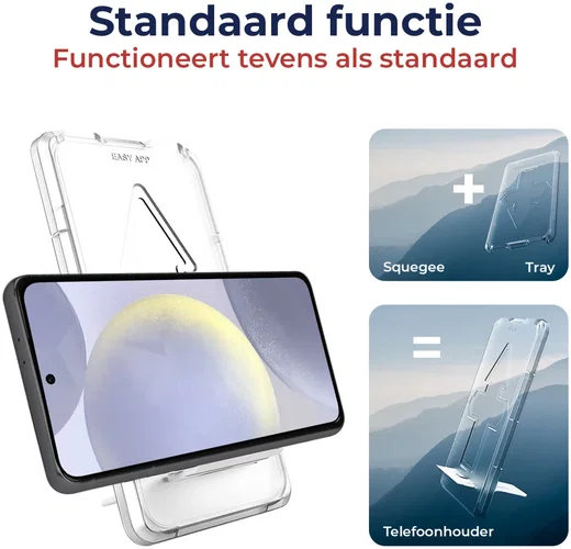 Rosso Samsung Galaxy S24 Tempered Glass Fingerprint en Case Friendly afbeelding 5