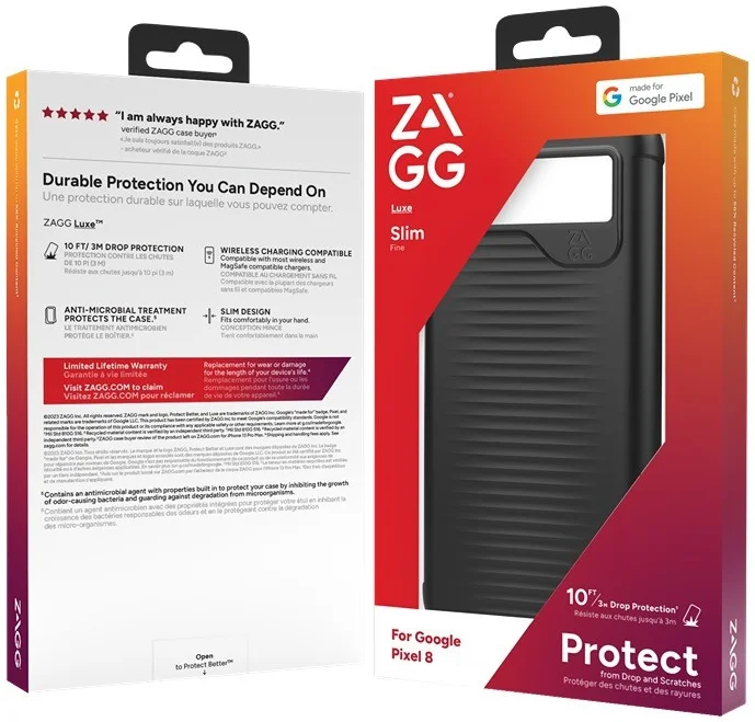 ZAGG Luxe Google Pixel 8 Hoesje 3M Valbescherming Zwart afbeelding 12