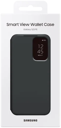 Origineel Samsung Galaxy S23 FE Hoesje Smart View Wallet Case Zwart afbeelding 7