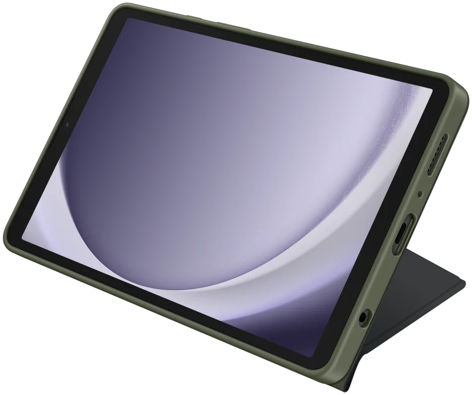 Originele Samsung Galaxy Tab A9 Hoes Book Cover Zwart/Groen afbeelding 5