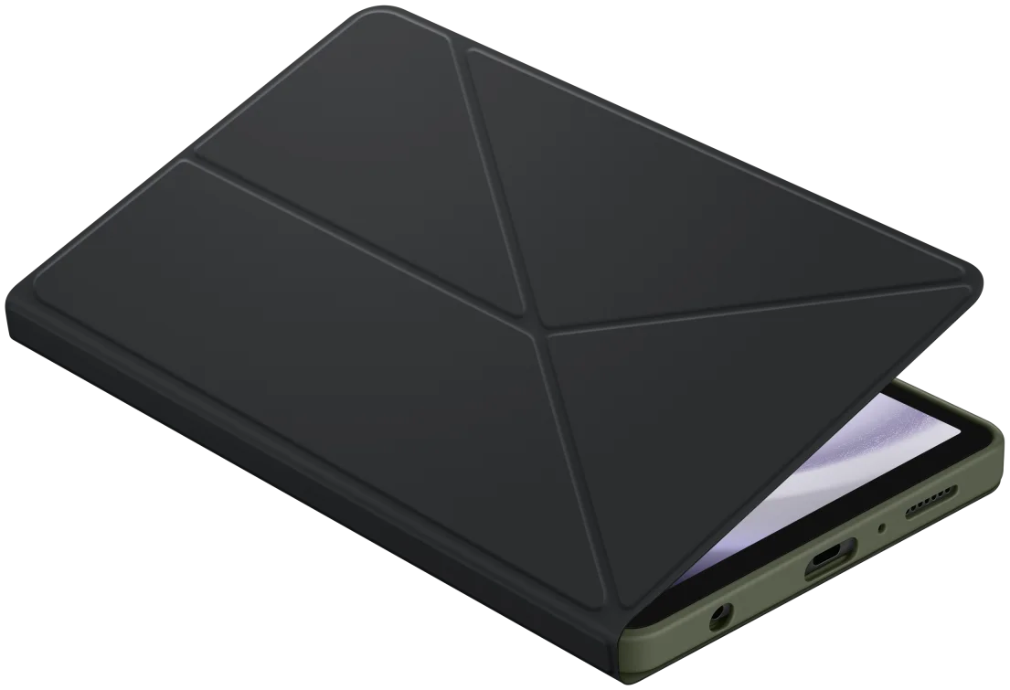 Originele Samsung Galaxy Tab A9 Hoes Book Cover Zwart/Groen afbeelding 6