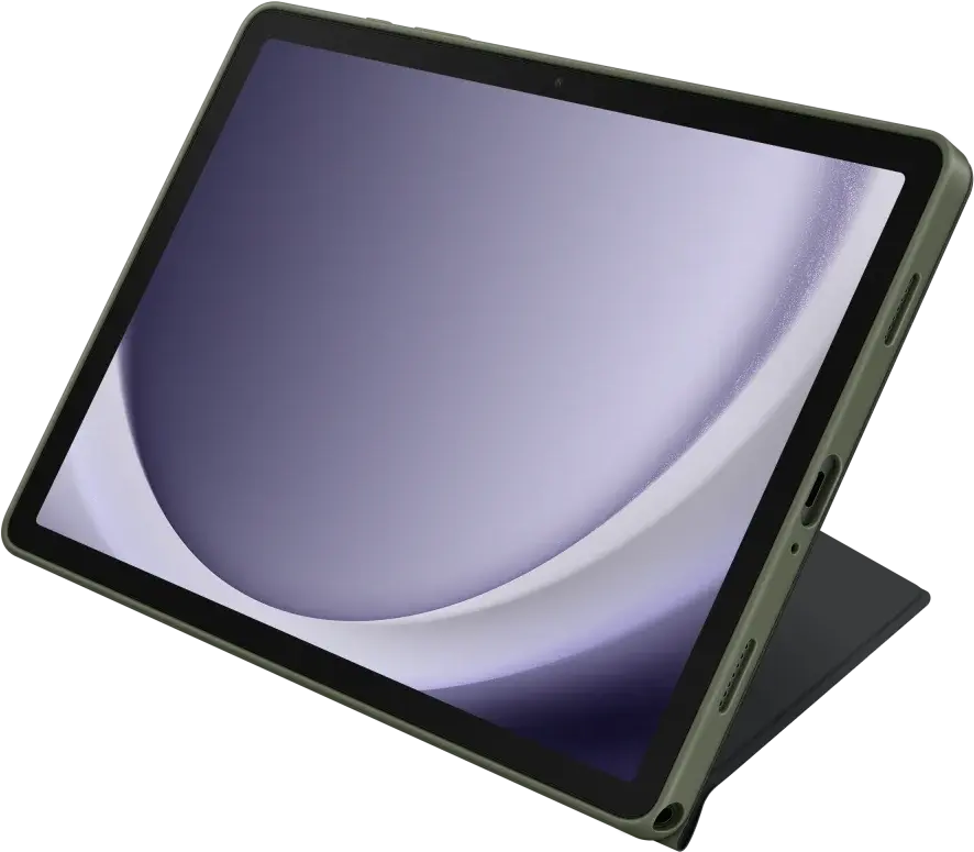 Originele Samsung Galaxy Tab A9 Plus Hoes Book Cover Zwart/Groen afbeelding 4