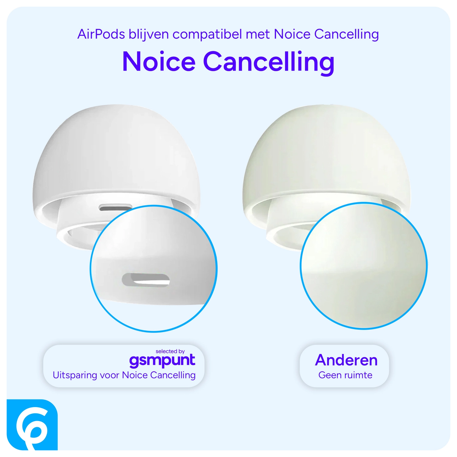3 Pack AirPods Pro (1e & 2e Generatie) Siliconen Dopjes Tips Large afbeelding 3