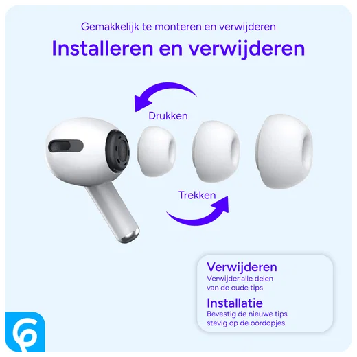 3 Pack AirPods Pro (1e & 2e Generatie) Siliconen Dopjes Tips Large afbeelding 4