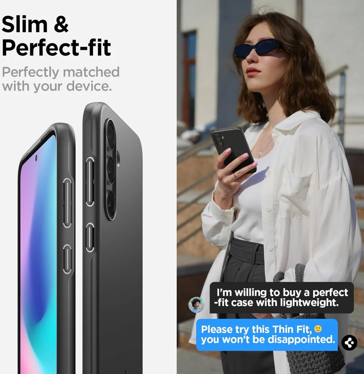 Spigen Thin Fit Samsung Galaxy S23 FE Hoesje Back Cover Zwart afbeelding 3
