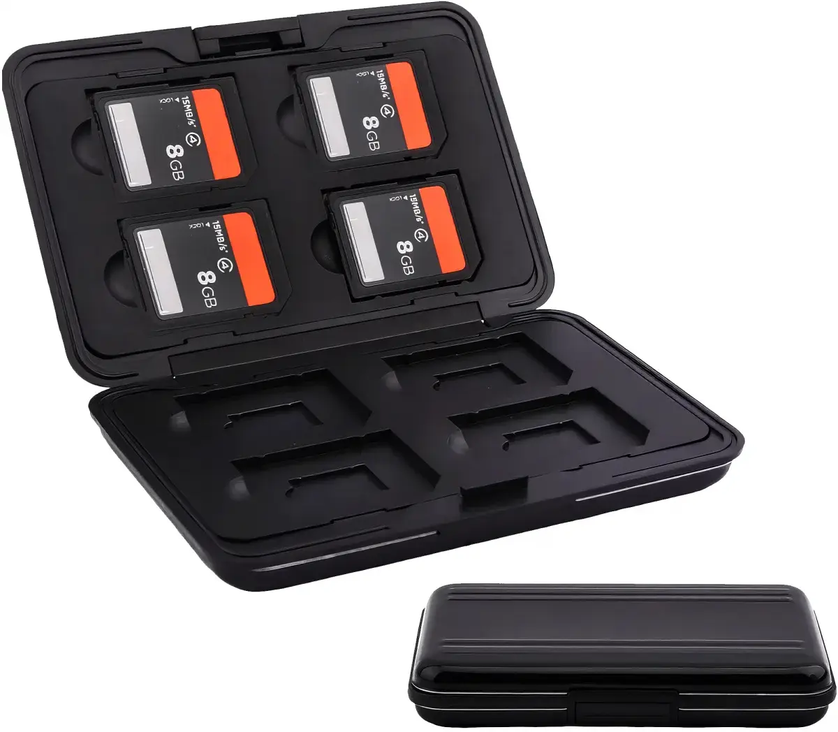 Geheugenkaart en SD Kaart Doosje Organizer voor 8 stuks afbeelding 1