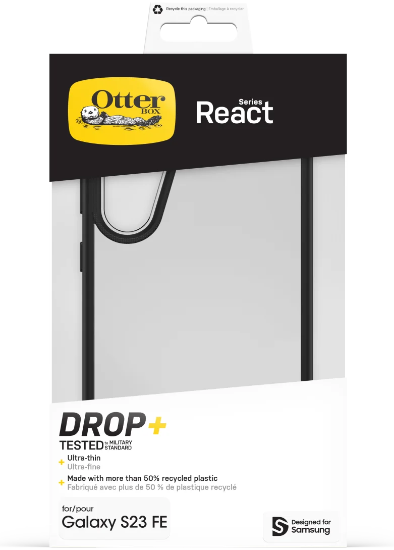OtterBox React Samsung Galaxy S23 FE Hoesje Back Cover Clear Zwart afbeelding 5