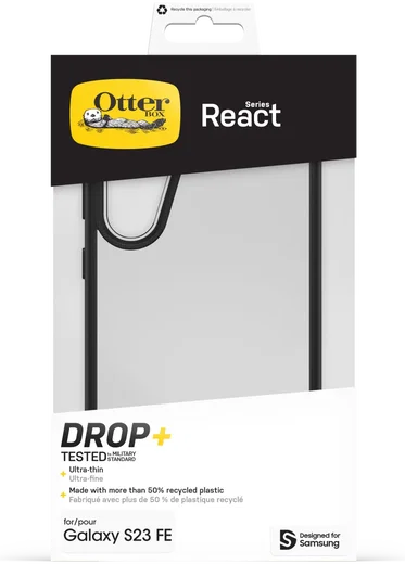 OtterBox React Samsung Galaxy S23 FE Hoesje Back Cover Clear Zwart afbeelding 5