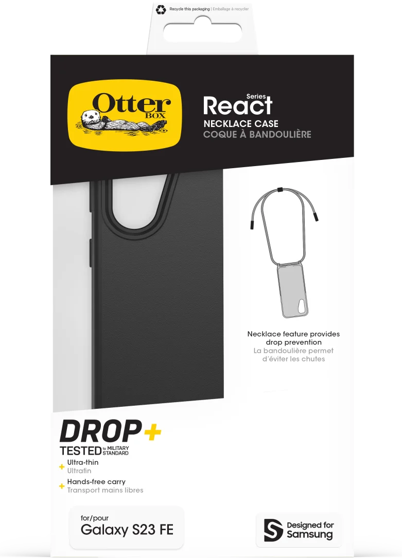 OtterBox React Necklace Samsung S23 FE Hoesje met Koord Zwart afbeelding 7