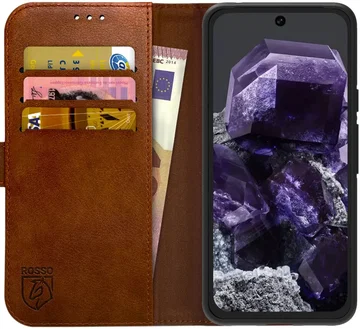 Rosso Element Google Pixel 8a Hoesje Book Case Wallet Bruin