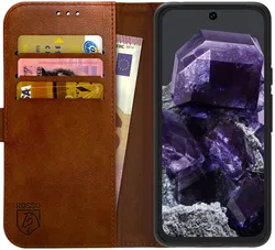 Rosso Element Google Pixel 8a Hoesje Book Case Wallet Bruin afbeelding