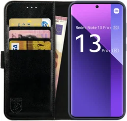 Rosso Element Xiaomi Redmi Note 13 Pro Plus Hoesje Wallet Case Zwart afbeelding