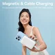 Baseus 10.000 mAh Powerbank MagSafe Ingebouwde Lightning Kabel Wit afbeelding 5