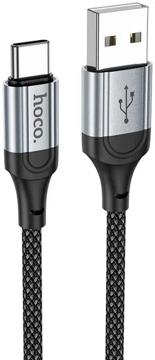 Hoco X102 3A Fast Charge USB naar USB-C Laadkabel 1M Zwart afbeelding 1