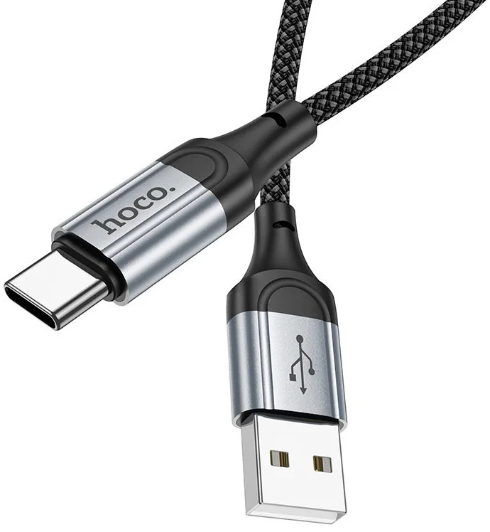 Hoco X102 3A Fast Charge USB naar USB-C Laadkabel 1M Zwart afbeelding 2