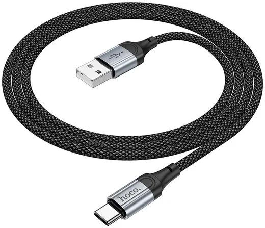 Hoco X102 3A Fast Charge USB naar USB-C Laadkabel 1M Zwart afbeelding 3