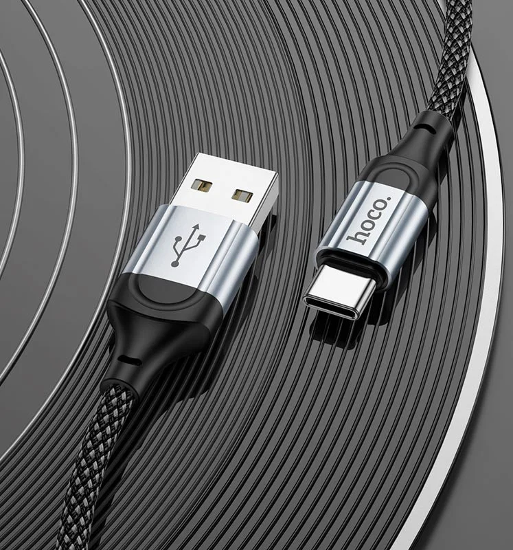 Hoco X102 3A Fast Charge USB naar USB-C Laadkabel 1M Zwart afbeelding 7