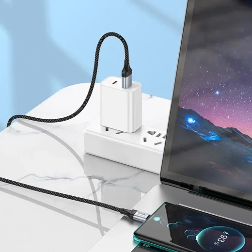 Hoco X102 3A Fast Charge USB naar USB-C Laadkabel 1M Zwart afbeelding 8