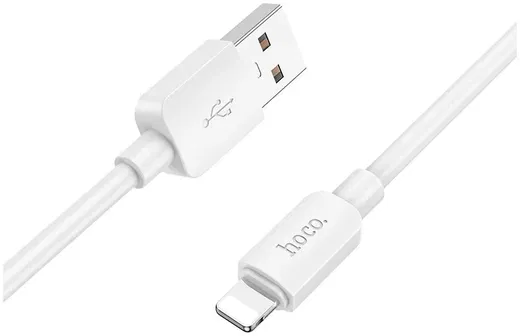Hoco X96 2.4A Fast Charge USB naar Lightning Laadkabel 1M Wit afbeelding 1