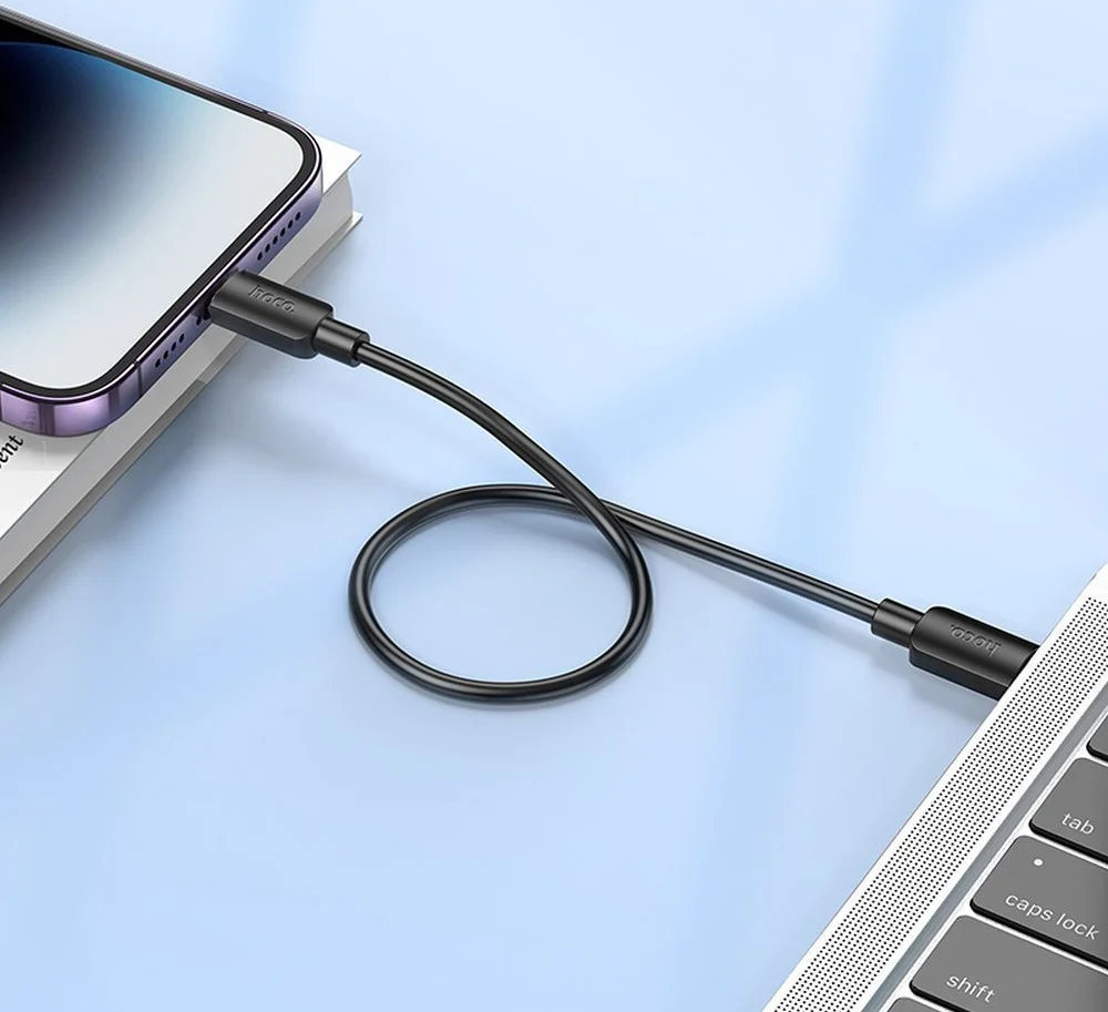Hoco X96 20W Fast Charge PD USB-C naar Lightning Laadkabel 0.25M Zwart afbeelding 3