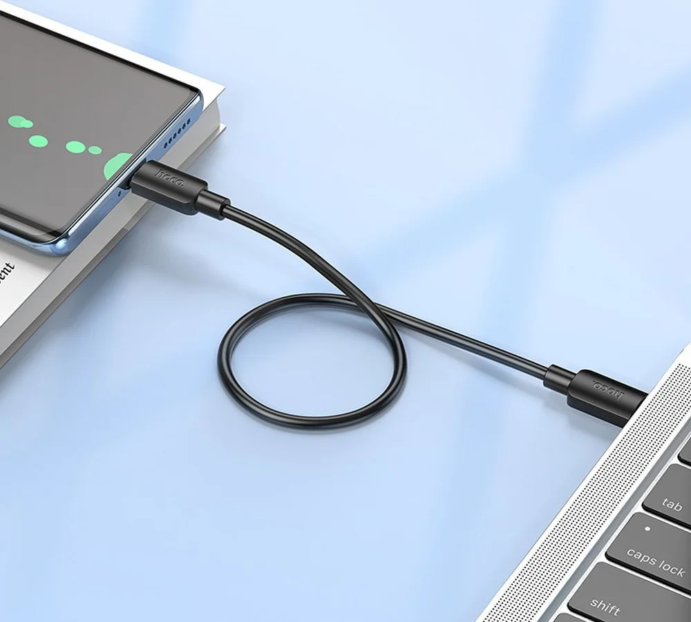 Hoco X96 60W Fast Charge PD USB-C naar USB-C Laadkabel 0.25M Zwart afbeelding 3