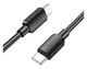 Hoco X96 60W Fast Charge PD USB-C naar USB-C Laadkabel 0.25M Zwart afbeelding 5
