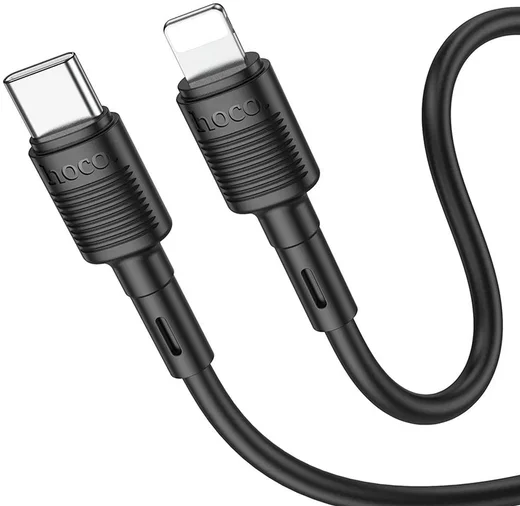 Hoco X83 20W Fast Charge PD USB-C naar Lightning Laadkabel 1M Zwart afbeelding 1