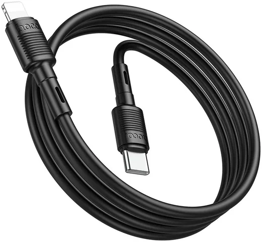 Hoco X83 20W Fast Charge PD USB-C naar Lightning Laadkabel 1M Zwart afbeelding 2