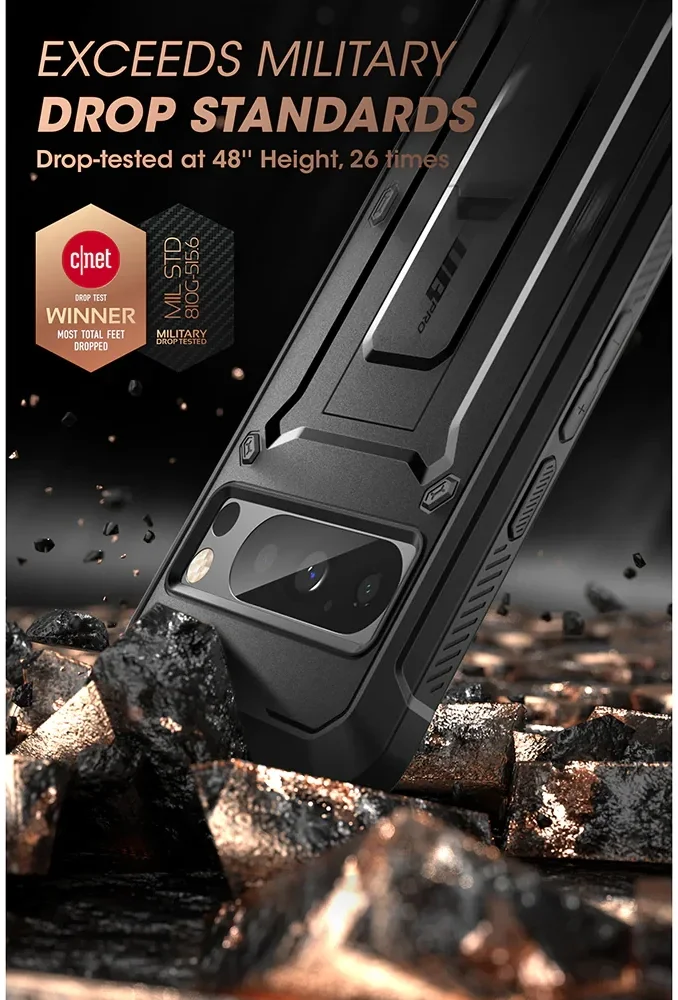 SUPCASE UB Pro Google Pixel 8 Pro Hoesje Full Protect Kickstand Zwart afbeelding 4
