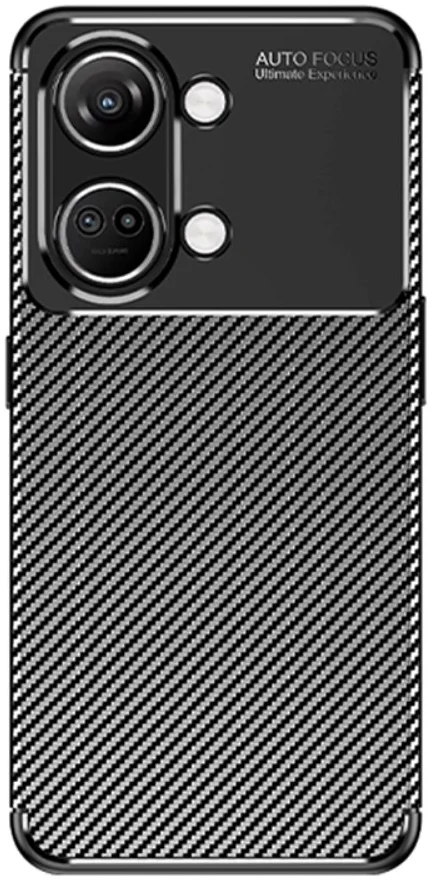 OnePlus Nord 3 Hoesje Siliconen Carbon TPU Back Cover Zwart afbeelding 2