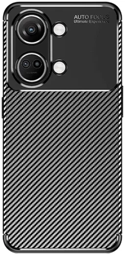 OnePlus Nord 3 Hoesje Siliconen Carbon TPU Back Cover Zwart afbeelding 2