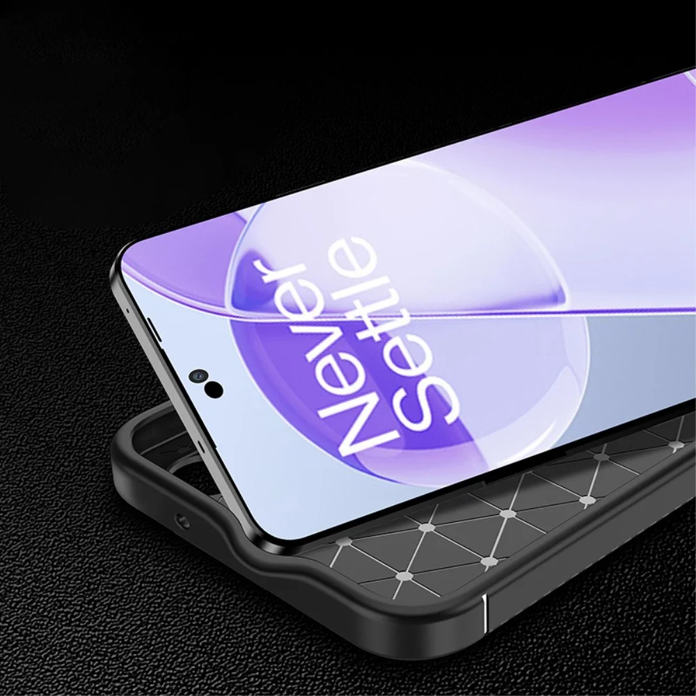 OnePlus Nord 3 Hoesje Siliconen Carbon TPU Back Cover Zwart afbeelding 7