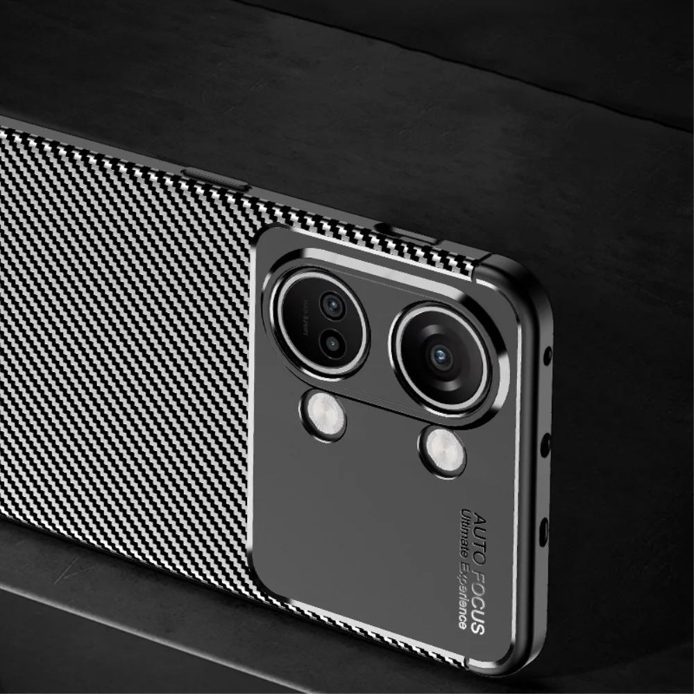 OnePlus Nord 3 Hoesje Siliconen Carbon TPU Back Cover Zwart afbeelding 8
